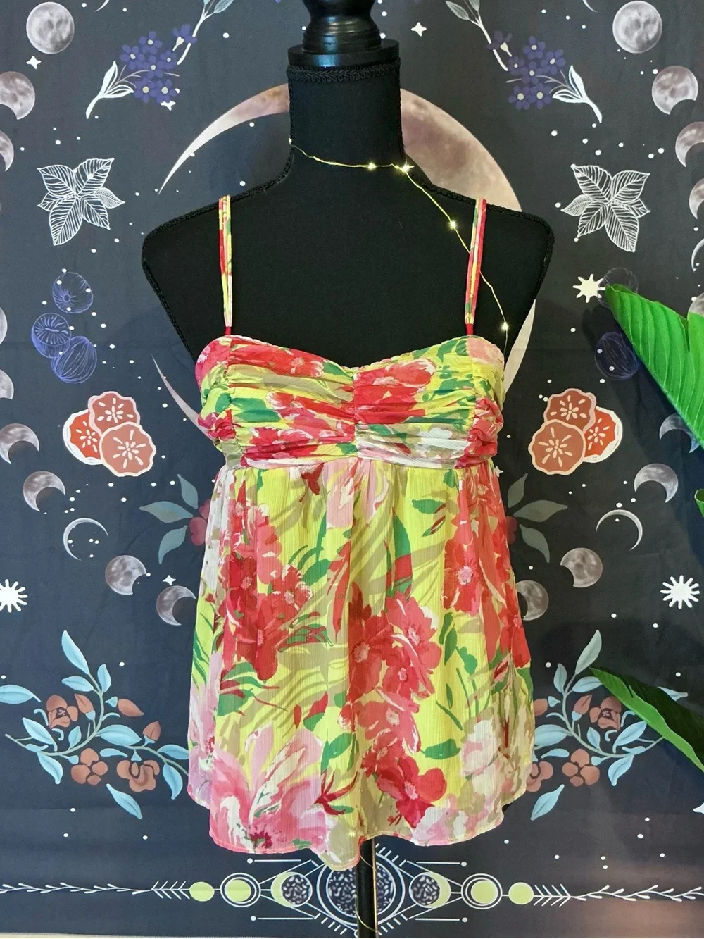 Floral A&F Chiffon Babydoll Top
